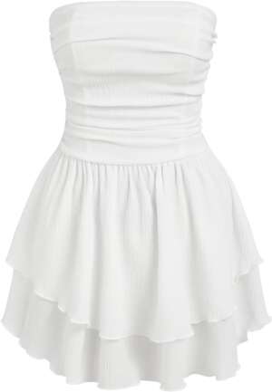 White Strapless Dress